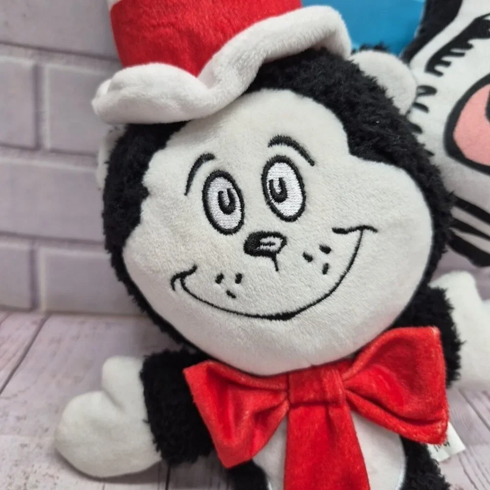 The Cat In The Hat Plush Set Of 2 Dog Toys With Squeaker ‎ 13” & 5.5”